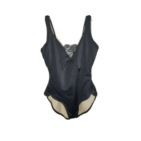Nicole Wior Other - VTG Nicole Wior Black One Piece Lace Bathing Suit